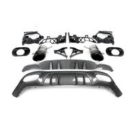 Silenciador Para Benz W177 A160 A180 A200 A220 A250 Hatchback 2019+ Para A45 A35 Estilo Para Difusor Parachoques Trasero Labio Con Terminales Escape Punta Escape(35 look Carbon)