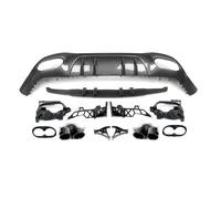 Silenciador Para Benz W177 A160 A180 A200 A220 A250 Hatchback 2019+ Para A45 A35 Estilo Para Difusor Parachoques Trasero Labio Con Terminales Escape Punta Escape(45 look Carbon)