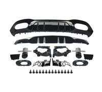 Silenciador Para Benz W177 A160 A180 A200 A220 A250 Hatchback 2019+ Para A45 A35 Estilo Para Difusor Parachoques Trasero Labio Con Terminales Escape Punta Escape(35 look Black)