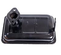 Silenciador para motoazada Ama compatible con JLO, brida de 2 orificios, accesorio de 30 mm, altura 140 mm, distancia entre ejes 56 mm, Made in Italy