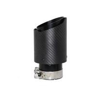 Silenciador Punta De Silenciador De Coche Universal, De Escape, Boquilla De Silenciador De Tubo, Fibra De Carbono Mate Negra Inoxidable Recta Punta Escape(57mm-76mm)
