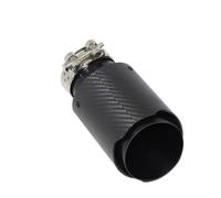 Silenciador Punta Del Silenciador De Escape Tubo Silenciadores Boquilla Recta Inoxidable Negro Universal Coche Mate Fibra De Carbono Punta Escape(57mm-76mm)