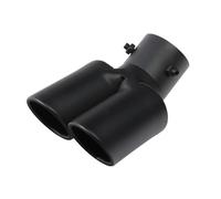 Silenciador Punta Escape Doble Universal, Corte Inclinado Acero Inoxidable Para Extensión Tubo Coche, Modificación Decoración, Silenciador Punta Escape(Black Bending)