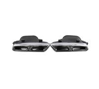 Silenciador Rectangular Chapado Negro Coche Tubo Escape Para Benz Para Clase S Para W222 2014 2015 2016 2017 2018 2019 2020 2021 Y 2022) Tubo Extremo Garganta Cola(14-16 Silvery 1)