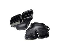 Silenciador Rectangular Chapado Negro Coche Tubo Escape Para Benz Para Clase S Para W222 2014 2015 2016 2017 2018 2019 2020 2021 Y 2022) Tubo Extremo Garganta Cola(14-16 Black)