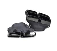 Silenciador Rectangular Chapado Negro Coche Tubo Escape Para Benz Para Clase S Para W222 2014 2015 2016 2017 2018 2019 2020 2021 Y 2022) Tubo Extremo Garganta Cola(17-20 Black B)