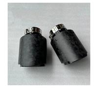 Silenciador Terminales Escape Individuales Para Coche, Tubo Acero Inoxidable Negro, Silenciador Fibra Carbono Forjado Mate, Universal, 1 Unidad Punta Escape(ID 67MM-OD 89MM)