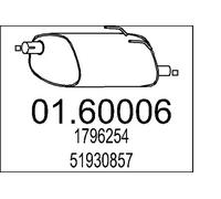 Silenciador trasero 01.60006 MTS para FIAT 500 C