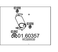 MTS Silenciador trasero para LAND ROVER: Freelander (Ref: 01.60357)
