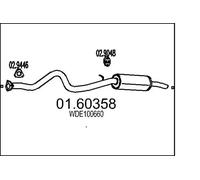 Silenciador trasero 01.60358 MTS para LAND ROVER DISCOVERY II