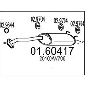 Silenciador trasero 01.60417 MTS para NISSAN PRIMERA PRIMERA Hatchback