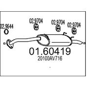 MTS 01.60419 Silenciador trasero