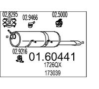 MTS Company 01.60441 Silenciador posterior