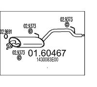 Silenciador trasero 01.60467 MTS para SUZUKI WAGON R+