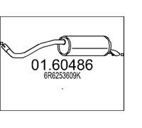 Silenciador trasero 01.60486 MTS para SEAT SKODA