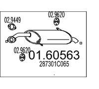 Silenciador trasero 01.60563 MTS para HYUNDAI GETZ