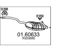 MTS Silenciador trasero para SKODA: Octavia (Ref: 01.60633)