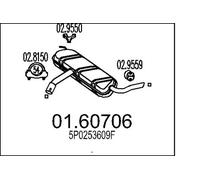 Silenciador trasero 01.60706 MTS para SEAT ALTEA LEON
