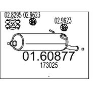 Silenciador trasero 01.60877 MTS para CITROËN XSARA PICASSO