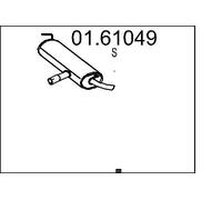 Silenciador trasero 01.61049 MTS para NISSAN QASHQAI / QASHQAI +2 I