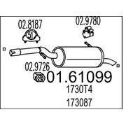 Silenciador trasero 01.61099 MTS para PEUGEOT CITROËN