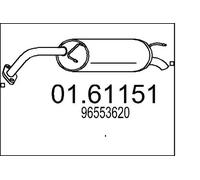 Silenciador trasero 01.61151 MTS para CHEVROLET FORD DAEWOO