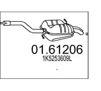 Silenciador trasero 01.61206 MTS para VW SKODA