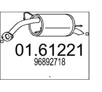 Silenciador trasero 01.61221 MTS para CHEVROLET AVEO / KALOS Hatchback