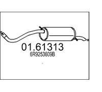 Silenciador trasero 01.61313 MTS para SKODA FABIA II Combi