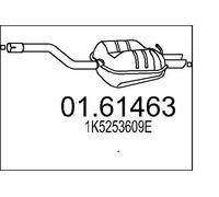 Silenciador trasero 01.61463 MTS para SKODA OCTAVIA II Combi OCTAVIA II