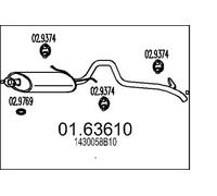 Silenciador trasero 01.63610 MTS para SUZUKI VITARA