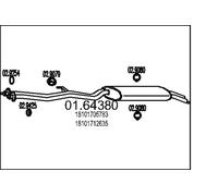 Silenciador trasero 01.64380 MTS para BMW 3 3 Touring 3 Descapotable