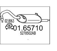 Silenciador trasero 01.65710 MTS para CHRYSLER PT CRUISER