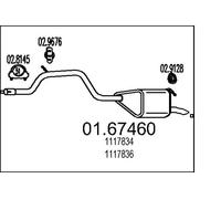Silenciador trasero 01.67460 MTS para FORD MONDEO III Sedán MONDEO III