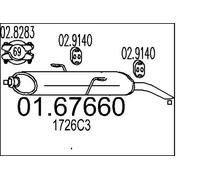 Escape > Silenciadores y tubos > Silenciador trasero