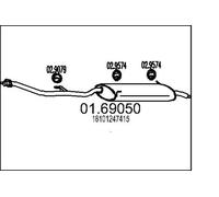 Silenciador trasero 01.69050 MTS para BMW 3 Compact