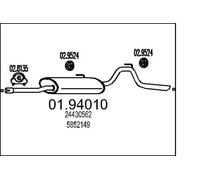 MTS Silenciador trasero para OPEL: Agila (Ref: 01.94010)