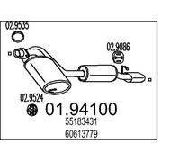 Escape > Silenciadores y tubos > Silenciador trasero