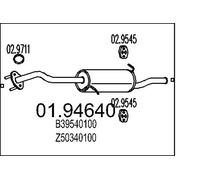 MTS Silenciador trasero para MAZDA: 323 (Ref: 01.94640)