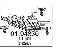 Silenciador trasero 01.94830 MTS para OPEL VECTRA B Hatchback VECTRA B