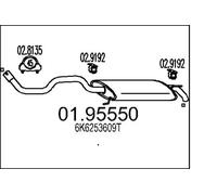Silenciador trasero 01.95550 MTS para SEAT IBIZA II