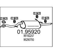 Silenciador trasero 01.95920 MTS para DAEWOO LANOS Sedán