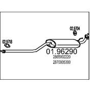 Silenciador trasero 01.96290 MTS para HYUNDAI ATOS