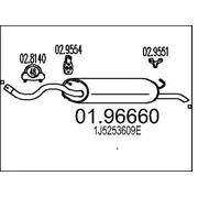 MTS 01.96660 Silenciador trasero