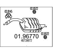 Silenciador trasero 01.96770 MTS para ALFA ROMEO 155 147