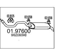 MTS Silenciador trasero para SEAT: Ibiza (Ref: 01.97600)