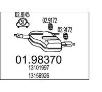 Silenciador trasero 01.98370 MTS para OPEL VECTRA C VECTRA C GTS