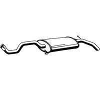 Silenciador trasero 03.061 ASMET para VW POLO III CLASSIC POLO Variant