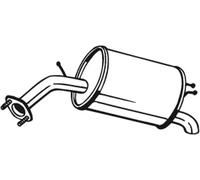 Silenciador trasero 128-007 BOSAL para CHEVROLET SPARK