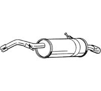Silenciador trasero BOSAL 135-713